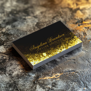 Sparkling Gold Jeweler Jewelry Designer Black Card