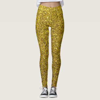 Sparkling gold leggings
