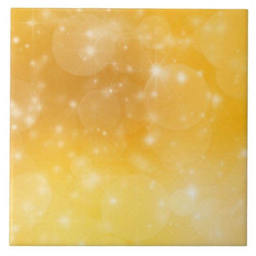 Sparkling gold pattern festive and fun ceramic tile