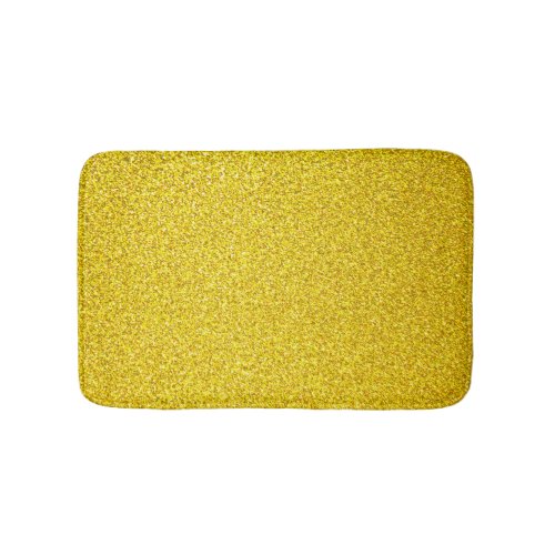 Sparkling Gold Yellow Glitter Colorful Bright Cute Bath Mat