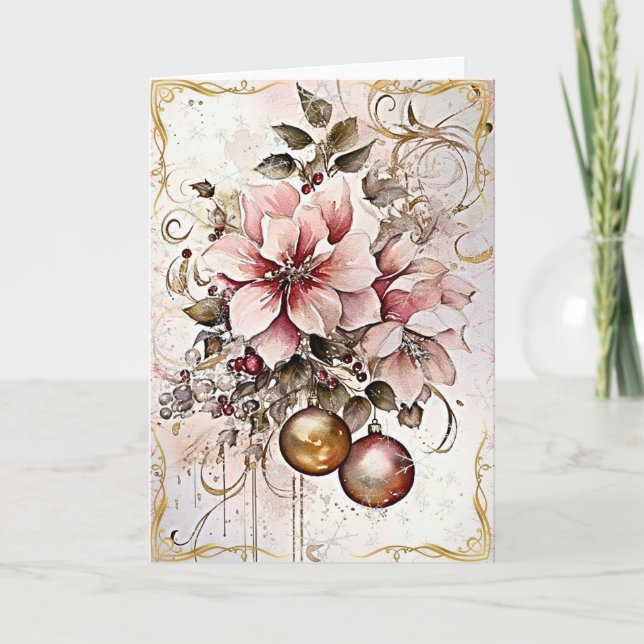 Sparkling Golden Blessings Card (Front)