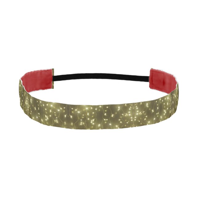 Sparkling Golden Lights Christmas Headband (Front)