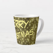 Sparkling Golden Lights Christmas Latte Mug (Right Angle)