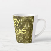 Sparkling Golden Lights Christmas Latte Mug (Right)