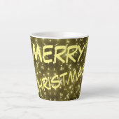 Sparkling Golden Lights Christmas Latte Mug (Front)