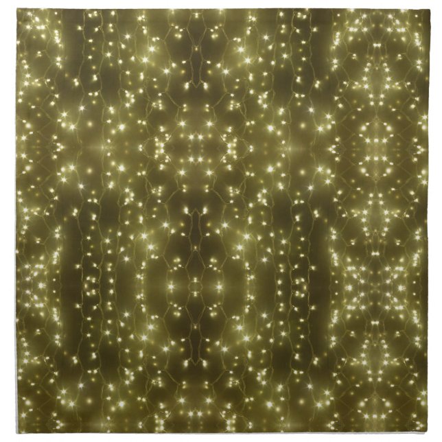 Sparkling Golden Lights Cloth Napkin (Front)