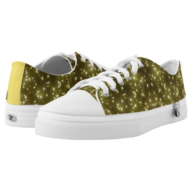 Sparkling Golden Lights Low Top Shoes