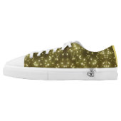 Sparkling Golden Lights Low Top Shoes (Left Shoe Outside)
