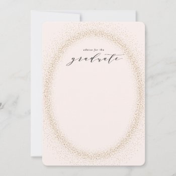Sparkling Graduation Words Of Wisdom Advice Cards by blush_printables at Zazzle