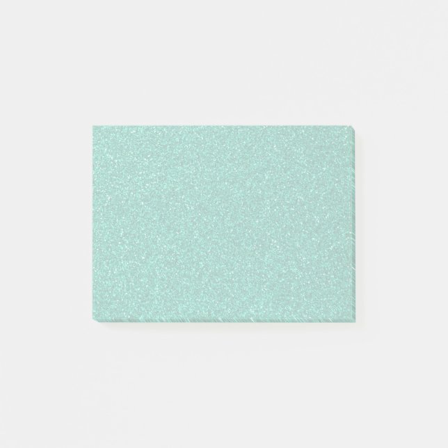 Sparkling Green Glitter Texture Post-it Notes (Front)