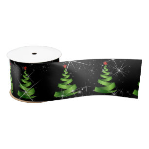 Sparkling Green Ribbon Christmas Tree