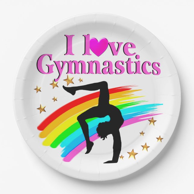 SPARKLING GYMNAST PAPER PLATES (Front)