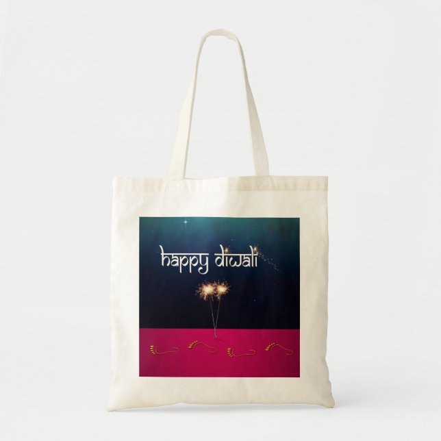 Sparkling Happy Diwali - Budget Tote Bag (Front)