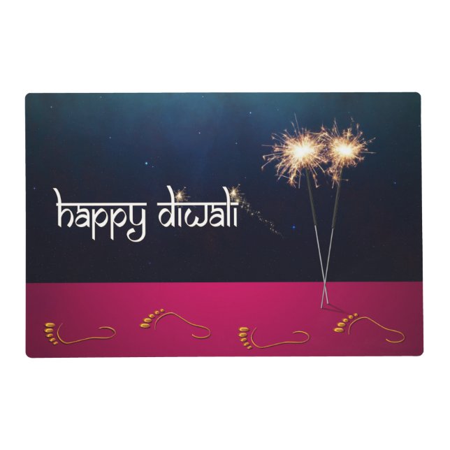 Sparkling Happy Diwali - Laminated Placemat (Front)
