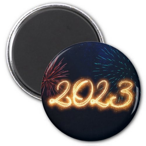 Sparkling Happy New Year 2023 Fireworks Magnet