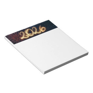 Sparkling Happy New Year Fireworks 2026 Notepad