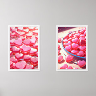 Sparkling hearts Print Set