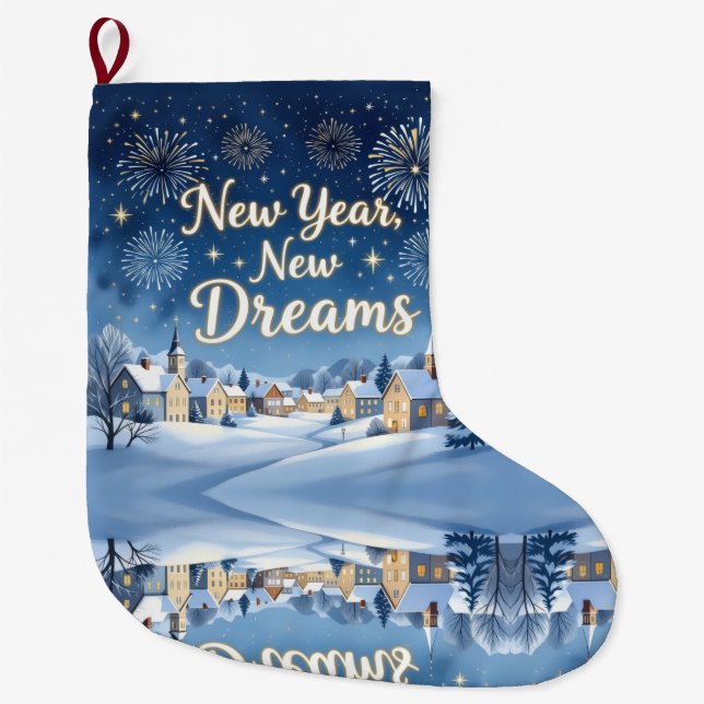 Sparkling Holiday Magic Christmas Stocking (Front)