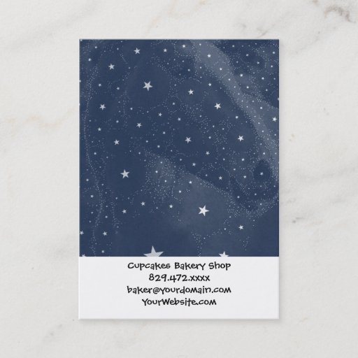 Customizable Sparkling Horse Constellation Stars Midnight Blue Business Card Template