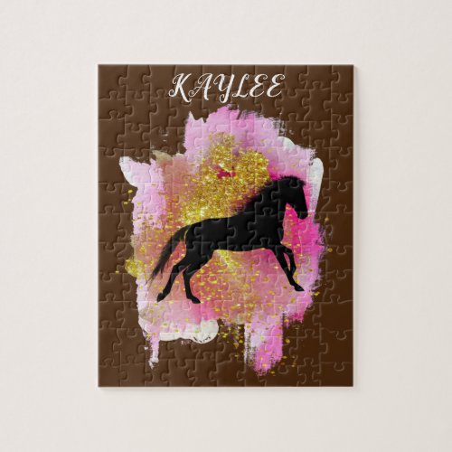 SPARKLING HORSE PUZZLE PERSONALIZED