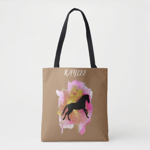 SPARKLING HORSE TOTE BAG PERSONALIZED
