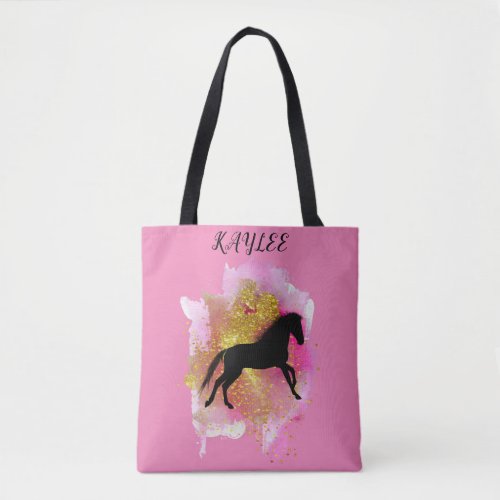 SPARKLING HORSE TOTE BAG PERSONALIZED