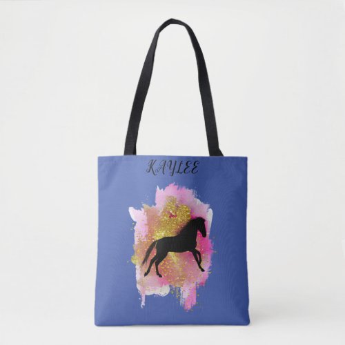 SPARKLING HORSE TOTE BAG PERSONALIZED