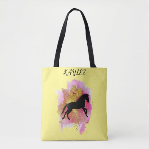 SPARKLING HORSE TOTE BAG PERSONALIZED