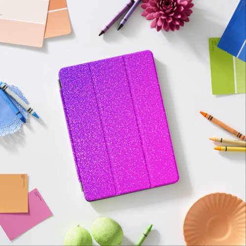 Sparkling Hot Pink Purple Glitter Ombre Girly Cute iPad Air Cover