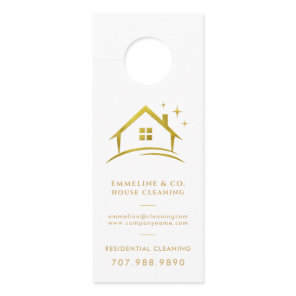 Sparkling House Cleaning  Door Hanger