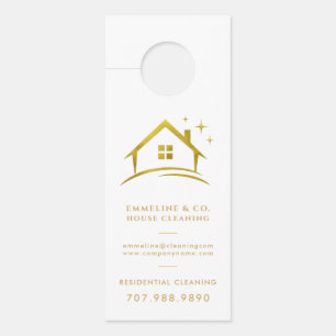 Sparkling House Cleaning  Door Hanger
