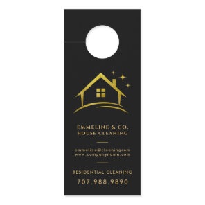 Sparkling House Cleaning  Door Hanger