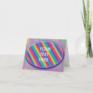Sparkling Iridescent Rainbow Colored Blank Invitation