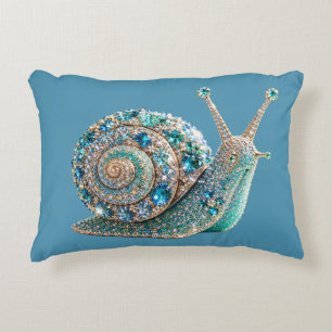 Sparkling Jewel Snail Accent Pillow