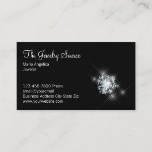 Sparkling Jewelry Classy Business Cards