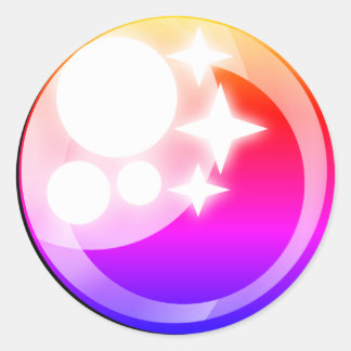 Sparkling kawaii style anime eye on sticker