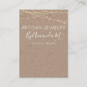 Sparkling Kraft Handmade Jewelry Earring Display Business Card