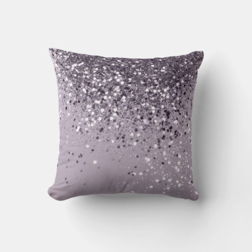 Sparkling Lavender Lady Glitter 2 shiny decor Throw Pillow