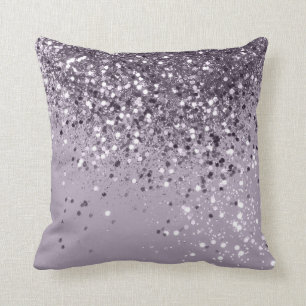 Sparkling Lavender Lady Glitter #2 #shiny #decor Throw Pillow