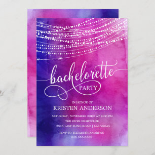 Sparkling Lights Bachelorette Party Invitation