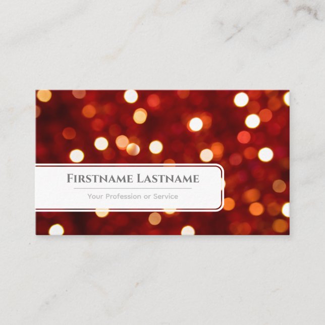 Sparkling lights bokeh professional Event Managers Business Card (Front)