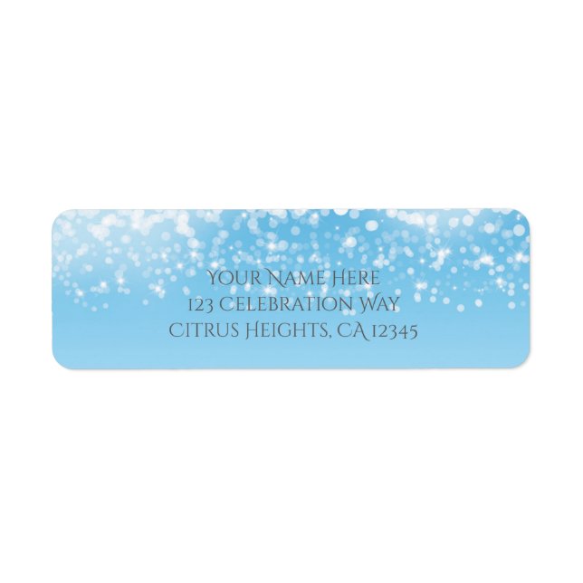 Sparkling Lights Romantic Winter Wonderland Label (Front)