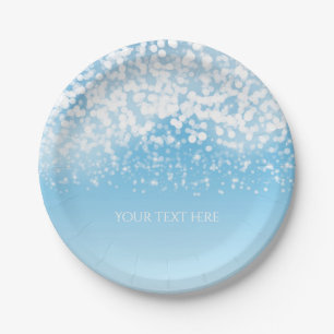 Sparkling Lights Romantic Winter Wonderland Paper Plates