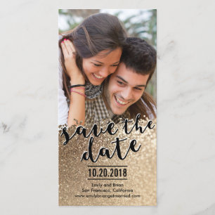 Sparkling Love Save The Date Photo Cards