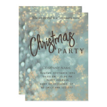 Sparkling  luxury bokeh corporate Christmas party  Invitation