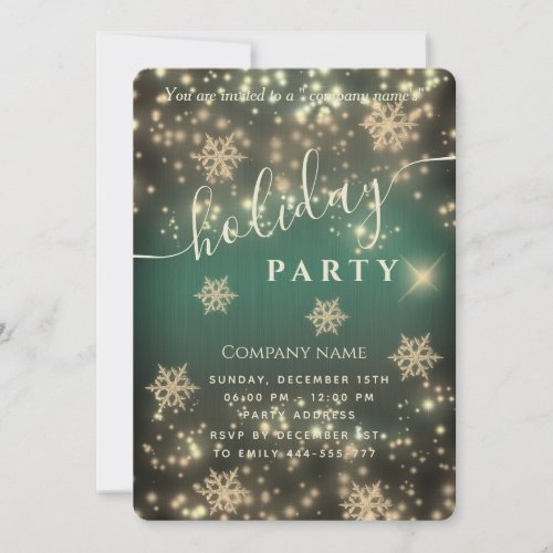 Sparkling  luxury corporate Christmas party   Invi Invitation