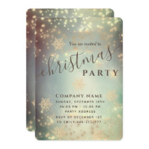 Sparkling  luxury corporate Christmas party  Invitation