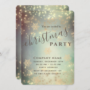 Sparkling luxury corporate Christmas party Invitation