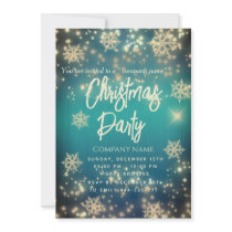 Sparkling  luxury corporate Christmas party  Invitation