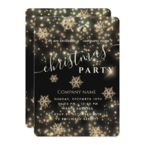 Sparkling  luxury corporate Christmas party Invitation